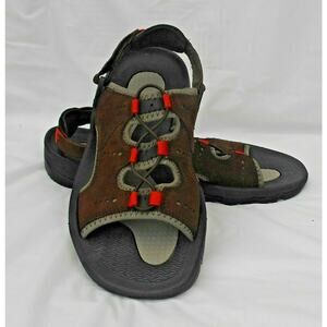 Lands' End Mens Brown Open Toe Water Sandals Brown Size 8D Mens. 10D Womens